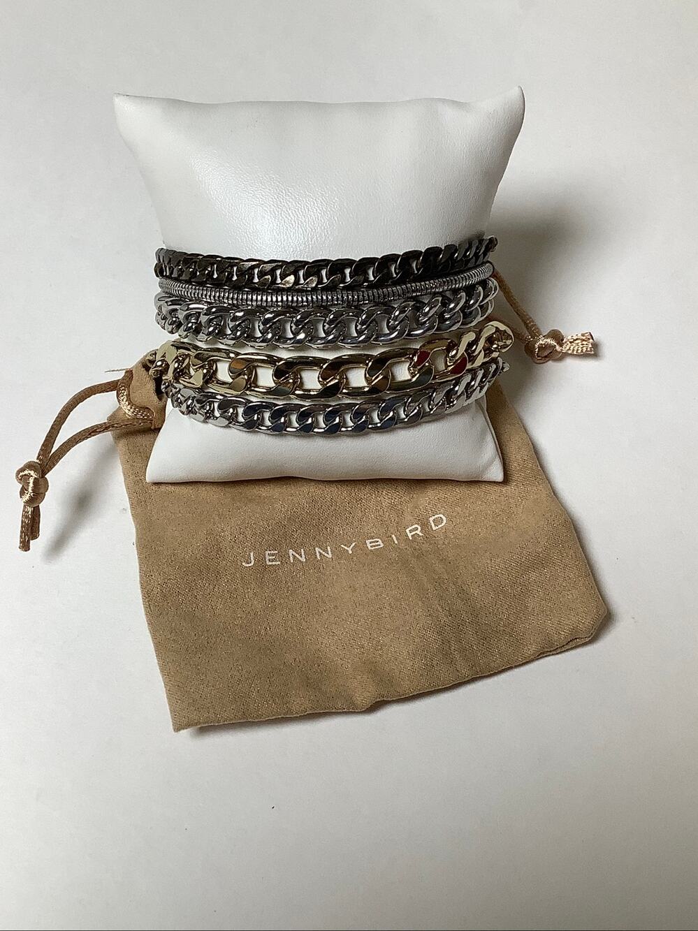 Jenny Bird Mixed Metal Austin Cuff 5 Stand Layered Chain Bracelet F14-27